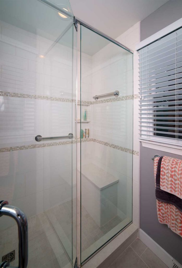 Shower with glass door Allentown, PA
