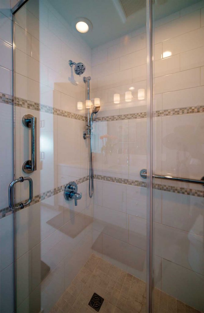 Close up of shower with glass door Allentown, PA