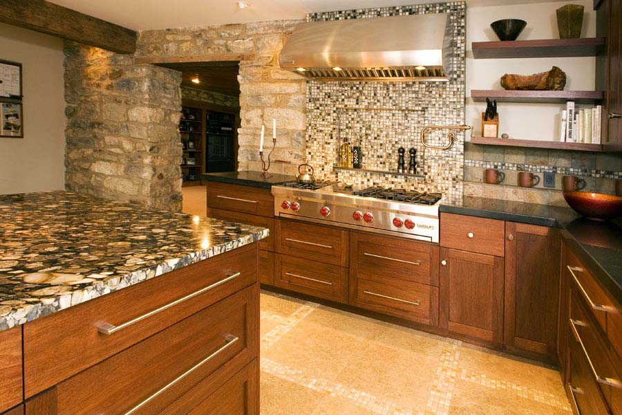 spacious transitional kitchen in Northampton pa designed by morris black designer dan