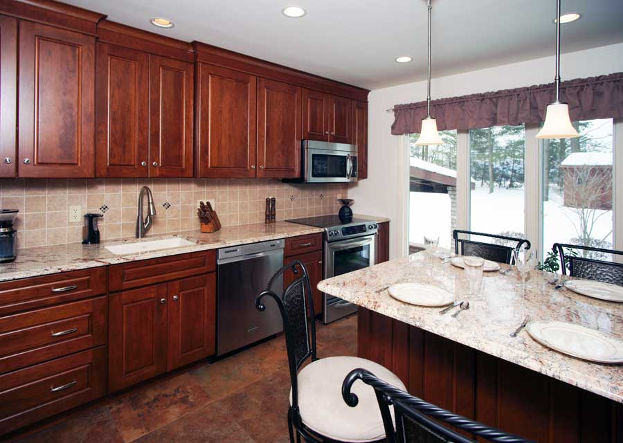 beautiful traditional brown kitchen designed by kitchen and bath designer morris black designs in slatington pa