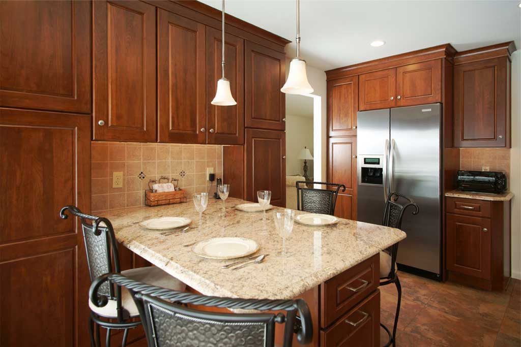 traditional brown kitchen designed by kitchen and bath designer morris black designs in slatington pa
