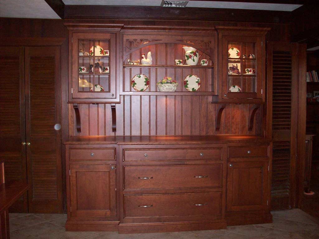 Wooden hutch with glass doors Pottstown, PA