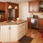 transitional kitchen with glazed maple kitchen island designed by dan lenner of morris black designs