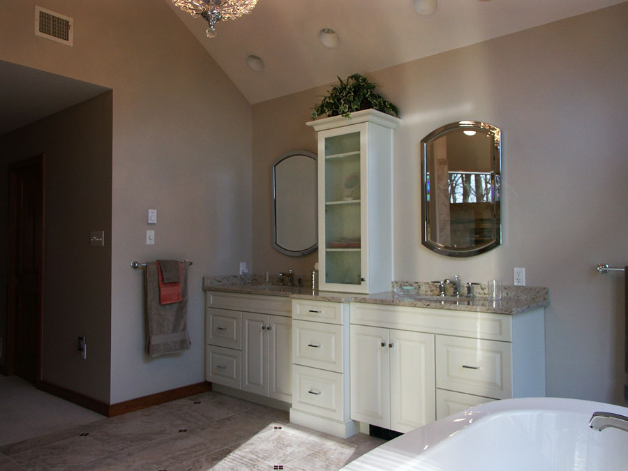 White bathroom cabinetry Allentown, PA