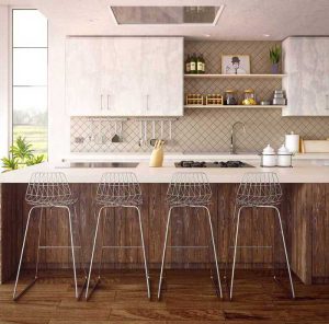millennial design trends include the use of green materials in the kitchen