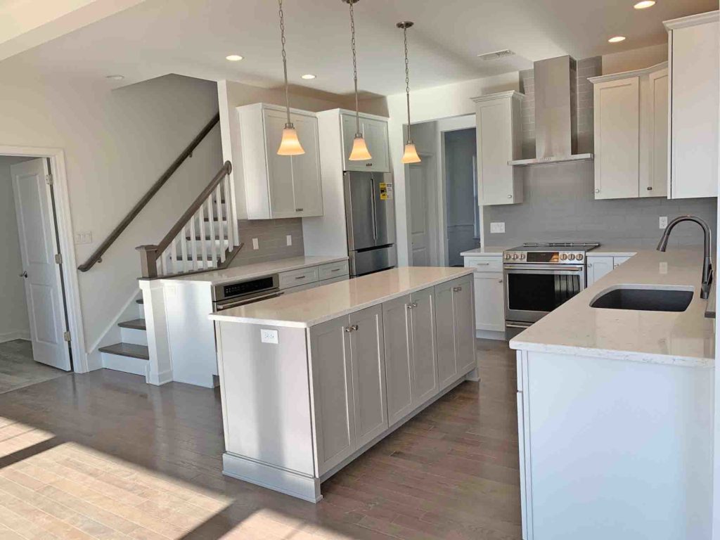 New kitchen design with white and gray cabinets in Nazareth PA