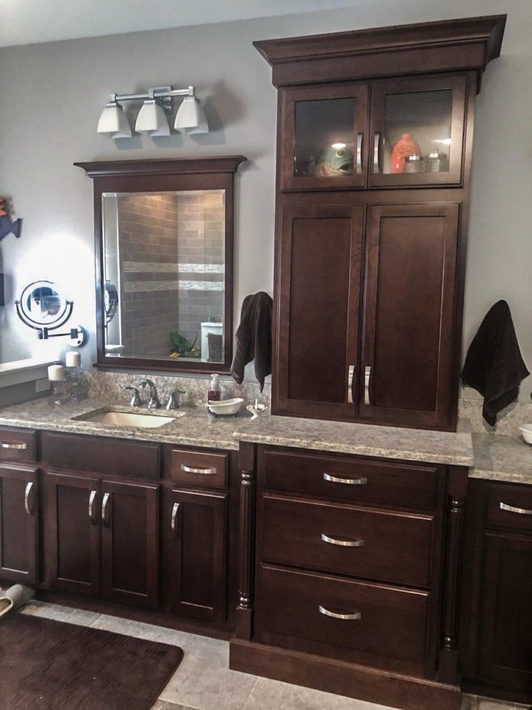 New Home with a Transitional Bathroom and Double Vanities