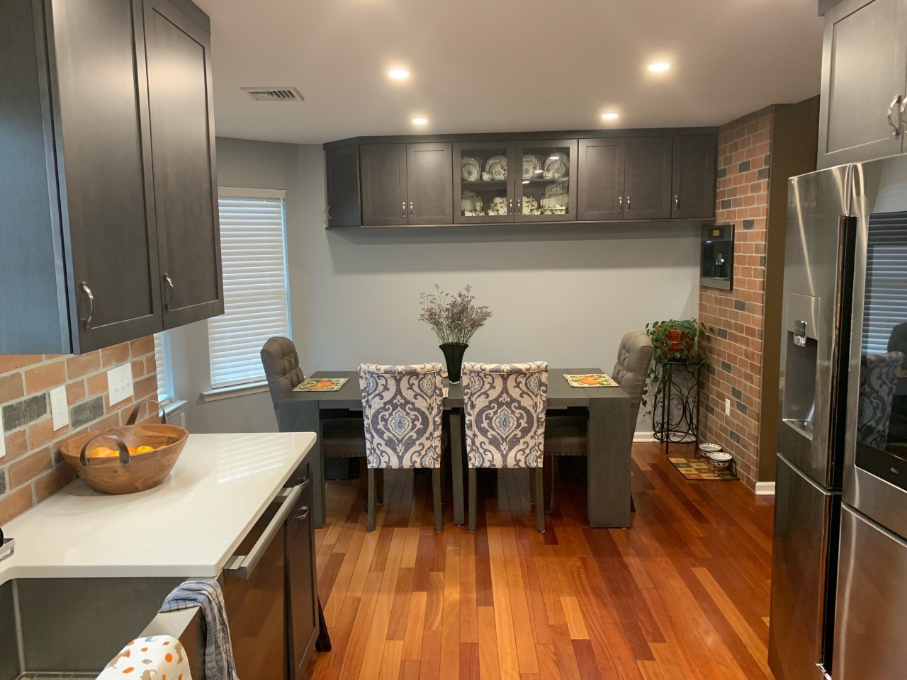 Hygge Kitchen with Dining Table Area and Espresso Machine