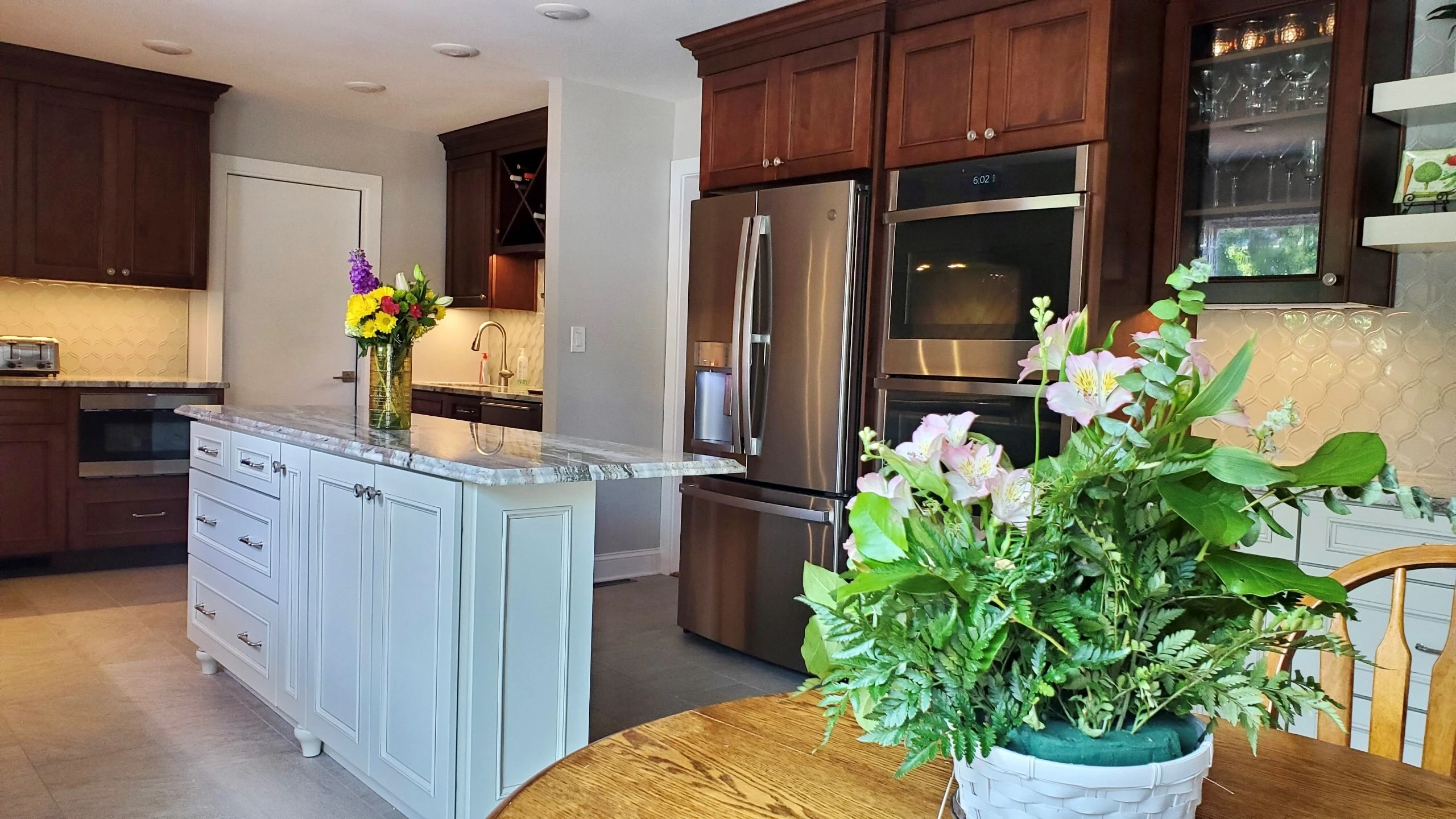 Contrasting Kitchen Cabinets in Emmaus, PA by Lydia Bogle